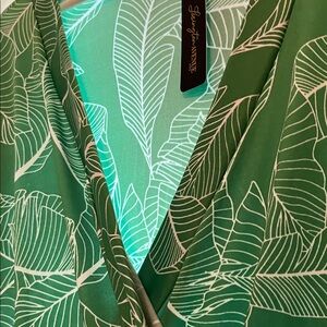 Green Leaf Print Maxi Dress Lexington Avenue’s Green Leaf Print Collection Dress